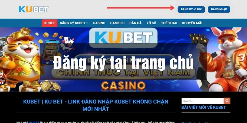 Đăng ký Kubet tại trang chủ của nhà cái