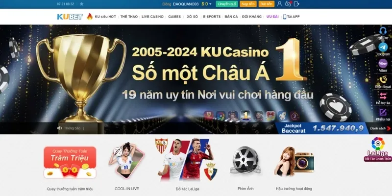 Nhà cái Kubet là địa chỉ cá cược trực tuyến lâu năm của người Việt 